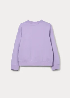 Felpa in french terry di cotone stretch bambina
