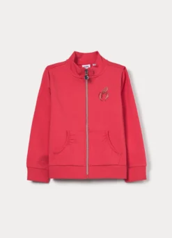 Felpa in french terry di cotone stretch bambina