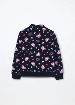 Felpa in french terry di cotone stretch bambina