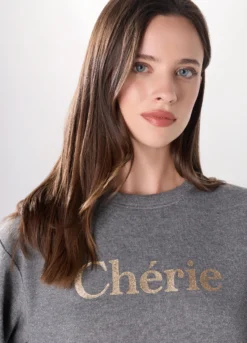 Felpa in french terry di misto cotone donna
