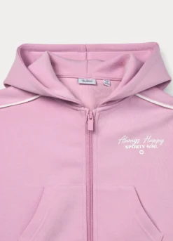 Felpa in french terry di misto cotone bambina