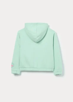 Felpa in french terry di misto cotone bambina