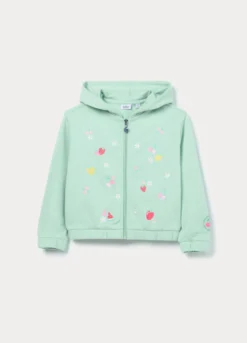 Felpa in french terry di misto cotone bambina