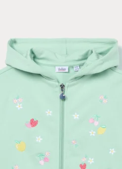 Felpa in french terry di misto cotone bambina