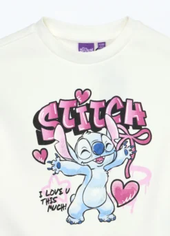 Felpa in french terry di misto cotone bambina