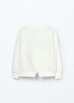 Felpa in french terry di misto cotone bambina