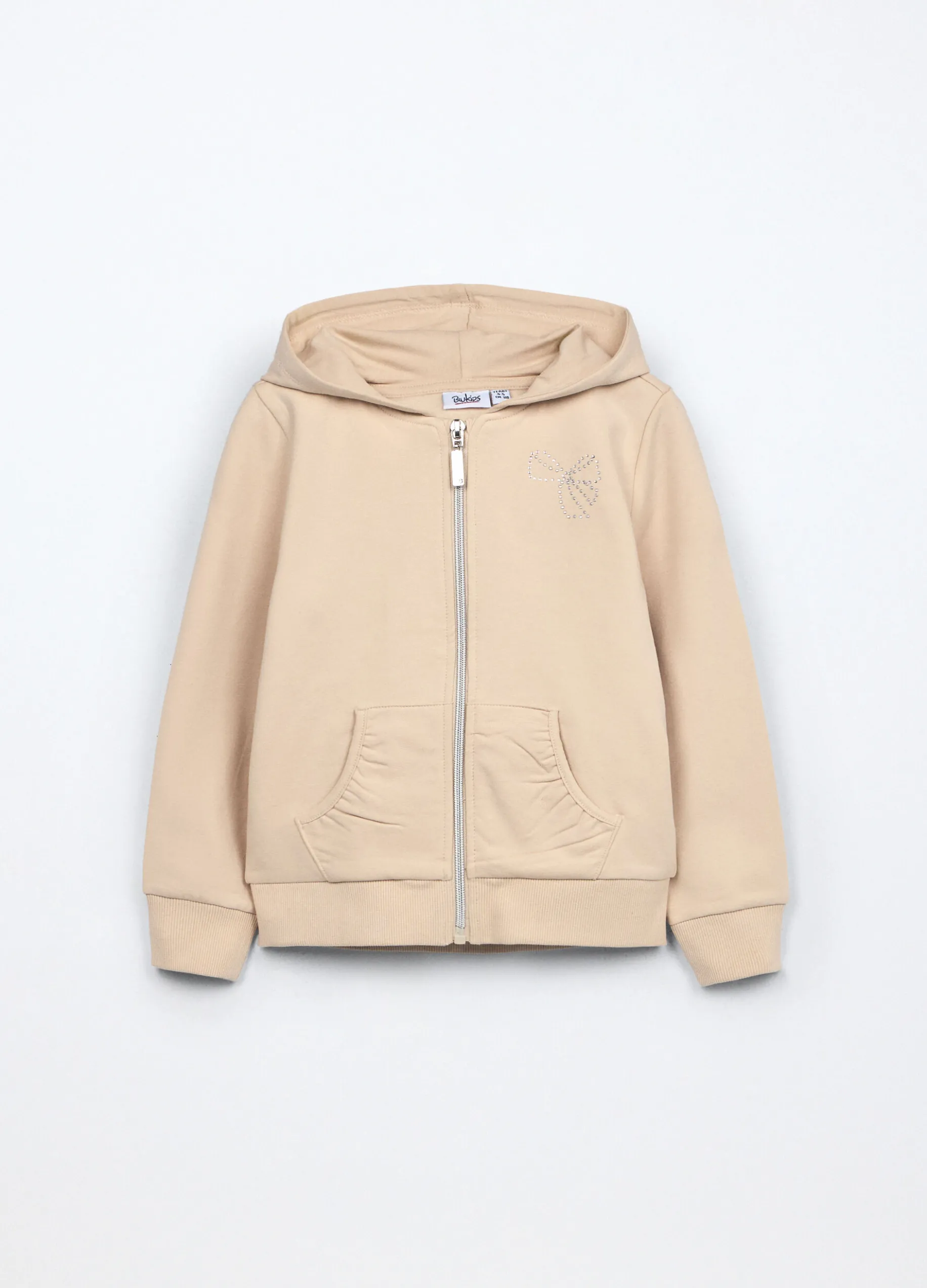 Felpa in french terry stretch bambina
