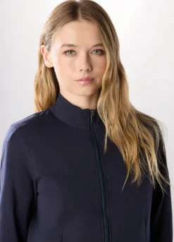 Felpa in jersey di cotone stretch donna