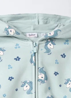 Felpa in misto cotone garzato bambina