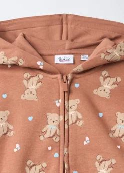 Felpa in misto cotone garzato bambina