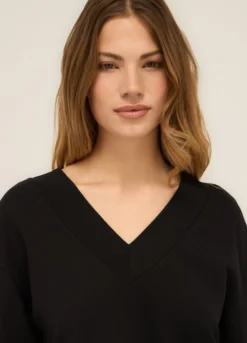 Felpa in misto cotone stretch donna