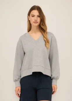 Felpa in misto cotone stretch donna