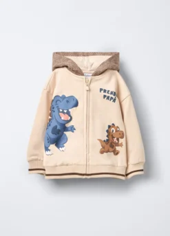 Felpa in puro cotone garzato bimbo