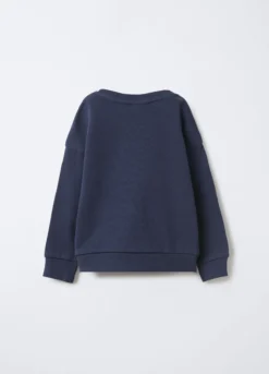 Felpa in puro cotone garzato Fit Over bimbo