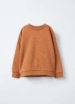 Felpa in puro cotone garzato Fit Over bimbo