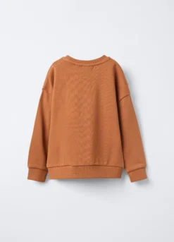 Felpa in puro cotone garzato Fit Over bimbo
