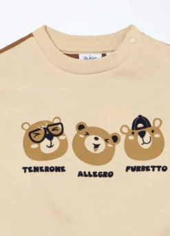 Felpa in puro cotone neonato