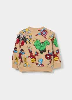 Felpa Marvel in french terry di puro cotone bimba