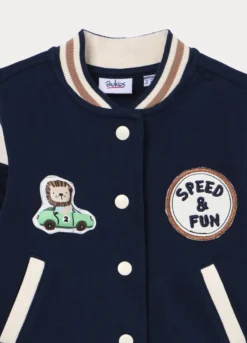 Felpa varsity in french terry di puro cotone