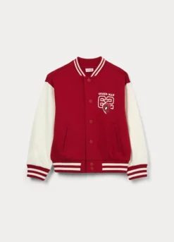 Felpa varsity Marvel in puro cotone fleece bambino