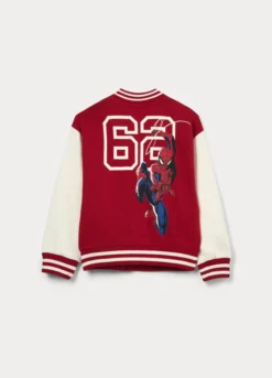 Felpa varsity Marvel in puro cotone fleece bambino