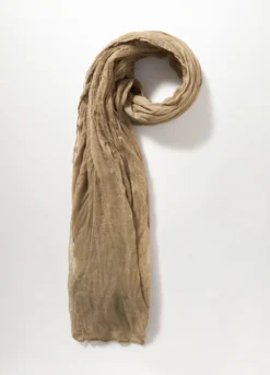 Foulard crinkle tinta unita donna