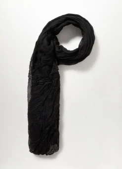 Foulard crinkle tinta unita donna