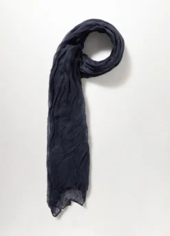 Foulard crinkle tinta unita donna