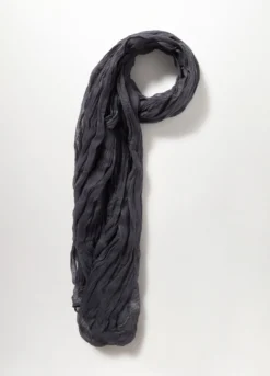 Foulard crinkle tinta unita donna