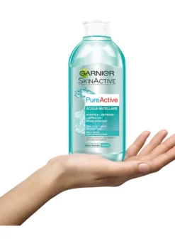 Garnier Acqua Micellare Pelli Miste, Purifica, Deterge e Strucca Senza Risciacquo, 400 ml.