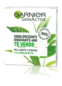 Garnier Crema Viso Idratante Opacizzante SkinActive, Ideale per Pelli Miste o Grasse, Arricchita con The Verde, 50 ml.