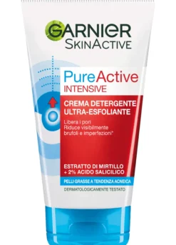 Garnier Detergente Pure Active, Azione Esfoliante.
