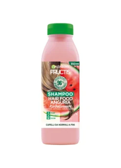 Garnier Fructis Hair Food Anguria Rivitalizzante, Shampoo per Capelli Fini, 96% di Ingredienti di Origine Naturale, Senza Siliconi.
