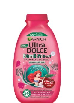 Garnier Shampoo Bambine Ultra Dolce Bambini Ciliegia e Mandorla Dolce 2in1, Shampoo Delicato Ideale per i Bambini, 300 ml.
