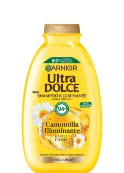Garnier Shampoo Ultra Dolce, Shampoo per Capelli Chiari, Camomilla e Miele, 300 ml.