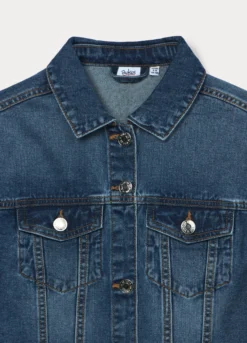 Giacca in denim di puro cotone ragazza