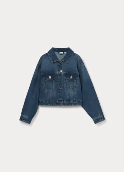 Giacca in denim di puro cotone ragazza