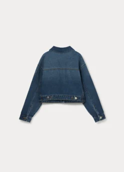Giacca in denim di puro cotone ragazza