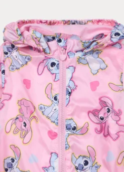 Giacca a vento Lio & Stitch con cappuccio bimba