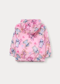 Giacca a vento Lio & Stitch con cappuccio bimba