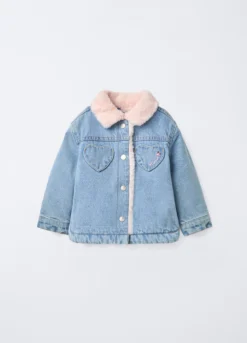 Giacca Disney in denim misto cotone bimba