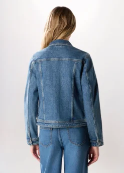 Giacca in denim di puro cotone donna