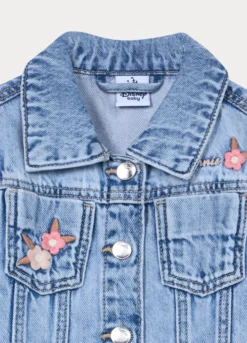 Giacca in denim di puro cotone bimba
