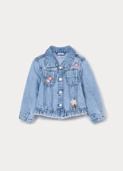 Giacca in denim di puro cotone bimba