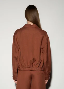 Giacca misto lino donna