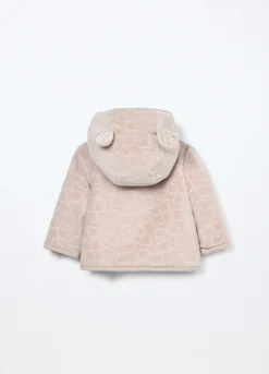 Giacca velour con cappuccio