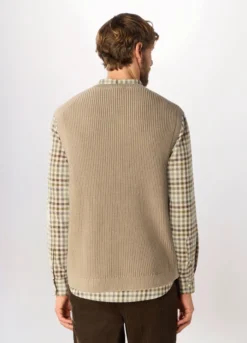Gilet a costa inglese in cotone uomo