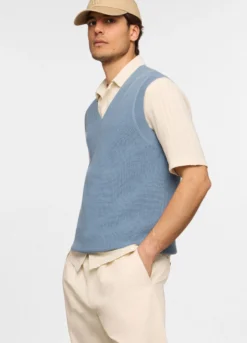 Gilet a costine in cotone uomo