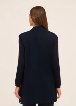 Gilet aperto misto cotone donna