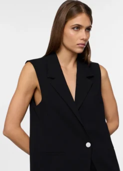 Gilet con collo reverse donna
